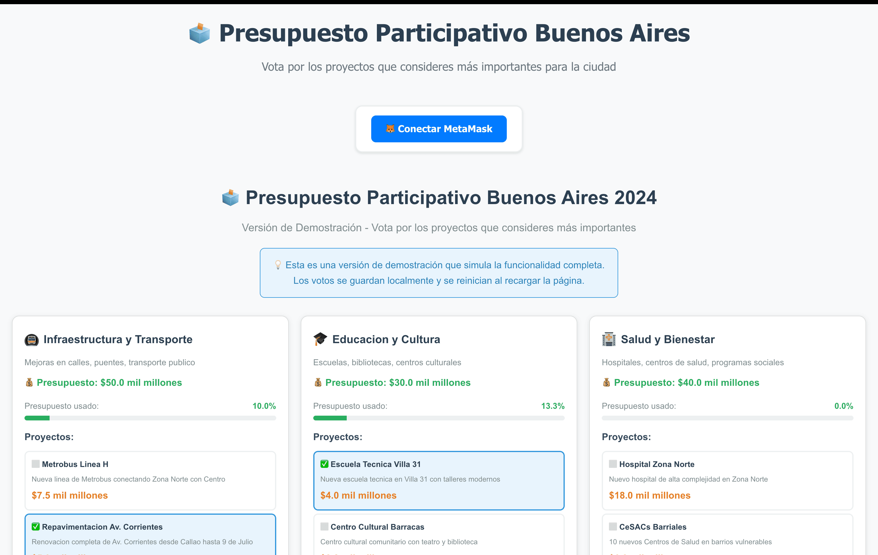 Votación Barrial
